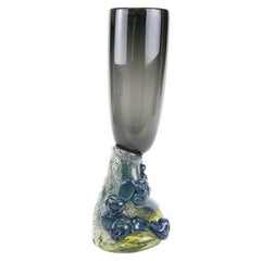 Vesuvius Transcontinental, vase unique en verre d'art de Björn Stern, Suède 1989