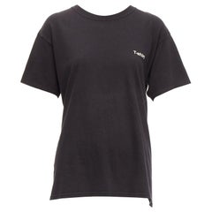 VETEMENTS 2017 camiseta negra de algodón estampado Dictionary Definition top M