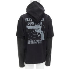 VETEMENTS 2017 Demna negro Justin 4 Ever sudadera doble manga XS