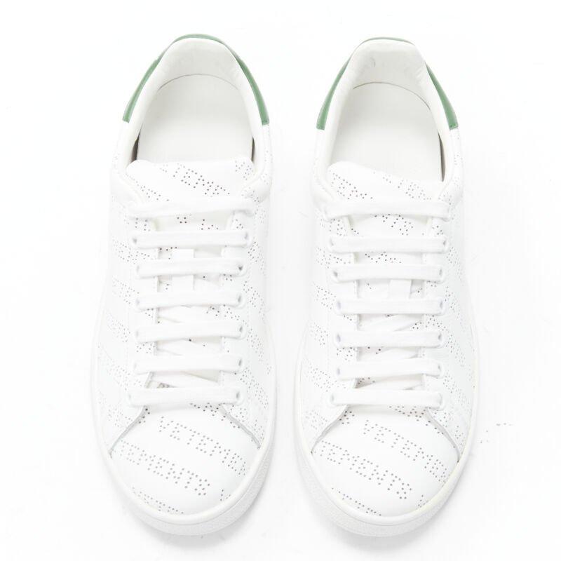 VETEMENTS 2018 Demna Logo perforiertes Leder Stan Smith niedriger Sneaker EU38 (Grau) im Angebot