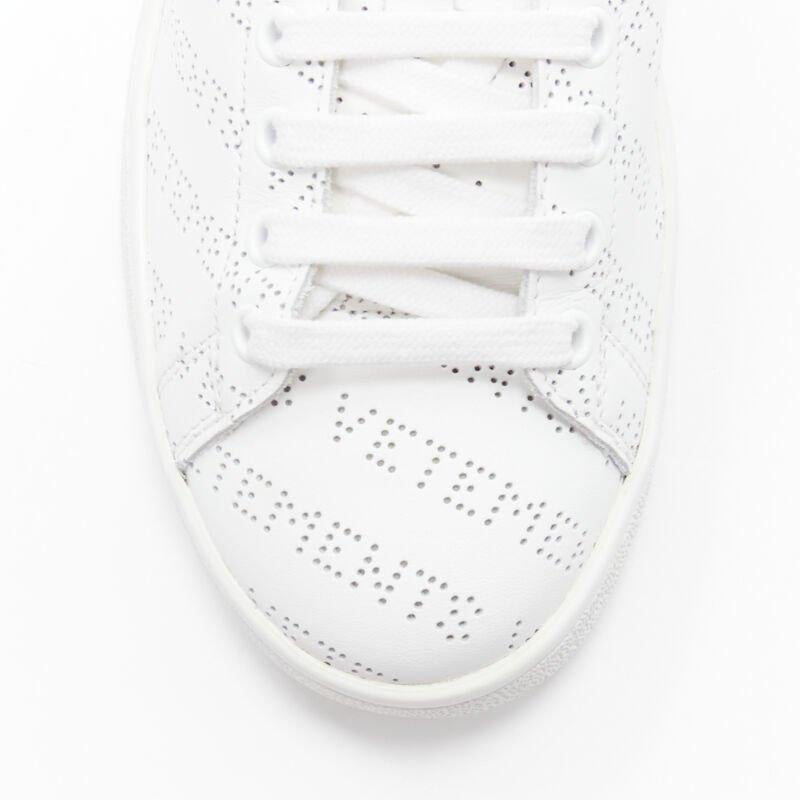 VETEMENTS 2018 Demna Logo perforiertes Leder Stan Smith niedriger Sneaker EU38 im Angebot 3