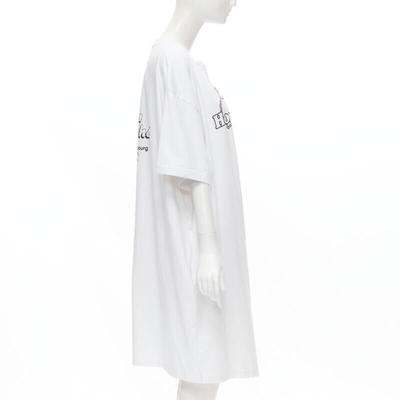 Women's VETEMENTS 2018 Demna white We Love Our Hometown split front sweater XS For Sale