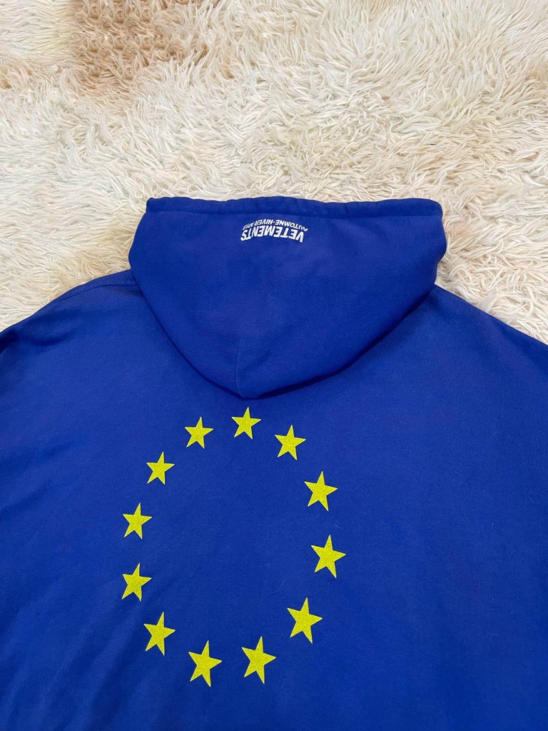 Vetements 2018 "Europa" Oversized Hoodie For Sale at 1stDibs