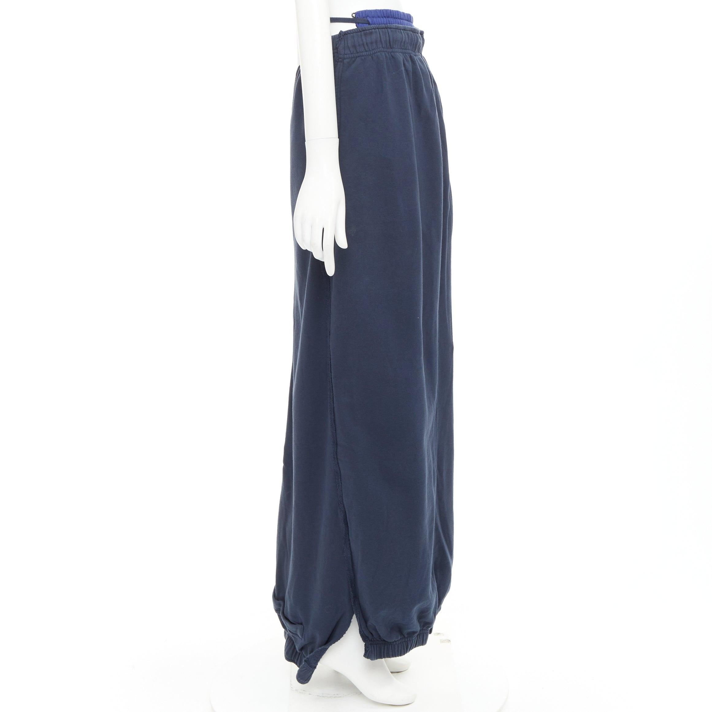 De las mujeres VETEMENTS 2019 Demna bicolor algodón lavado sudadera deconstruida falda envolvente XS en venta