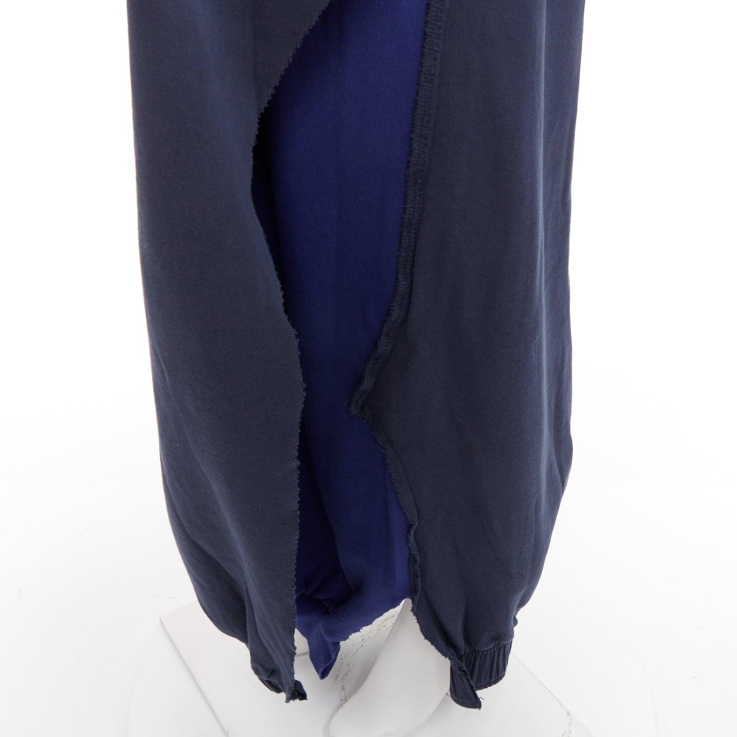 VETEMENTS 2019 Demna bicolor algodón lavado sudadera deconstruida falda envolvente XS en venta 3