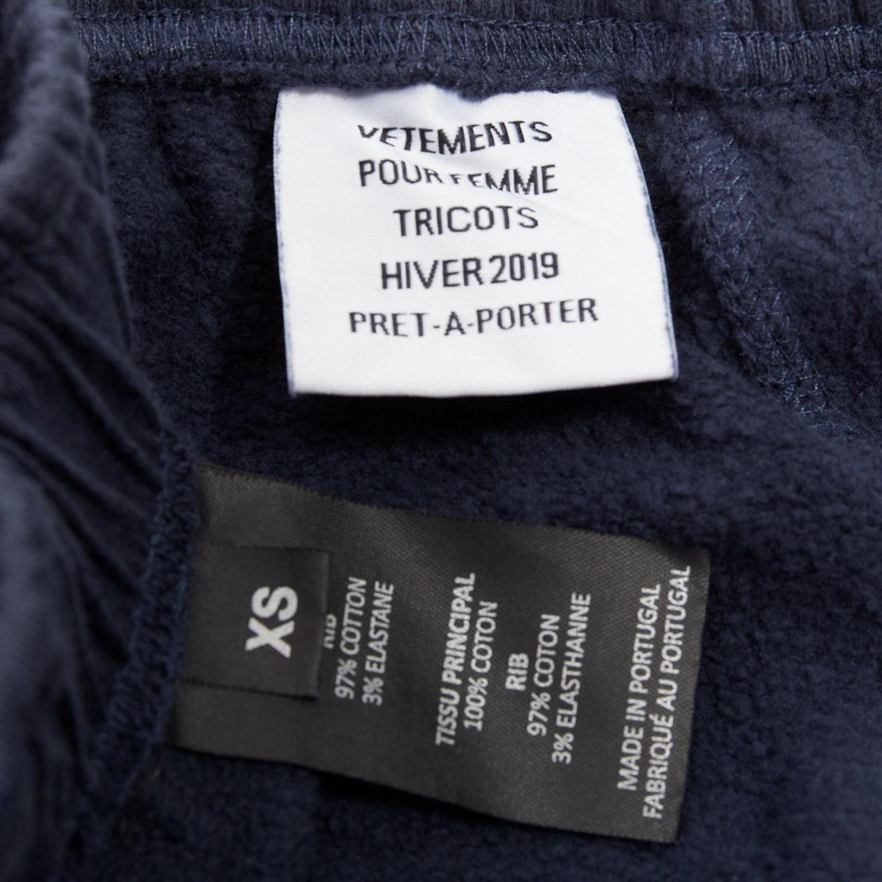 VETEMENTS 2019 Demna bicolor algodón lavado sudadera deconstruida falda envolvente XS en venta 4