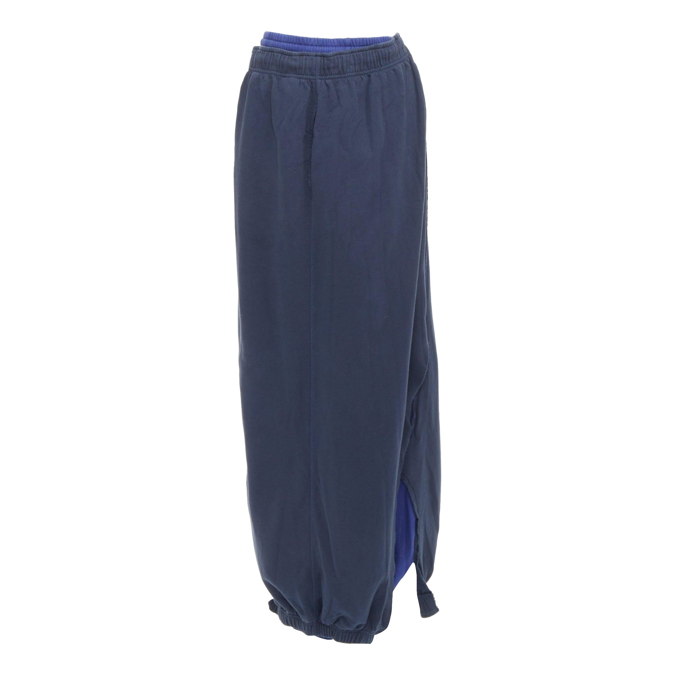 VETEMENTS 2019 Demna bicolor algodón lavado sudadera deconstruida falda envolvente XS en venta