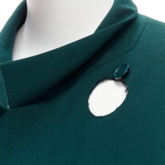 VETEMENTS 2019 waldgrüner Logo-Patch hinten übergroßer doppelreihiger Blazer XS