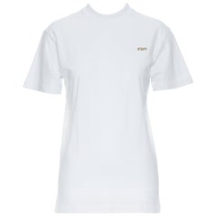 VETEMENTS AW18 gold STAFF logo print short sleeve t-shirt XS