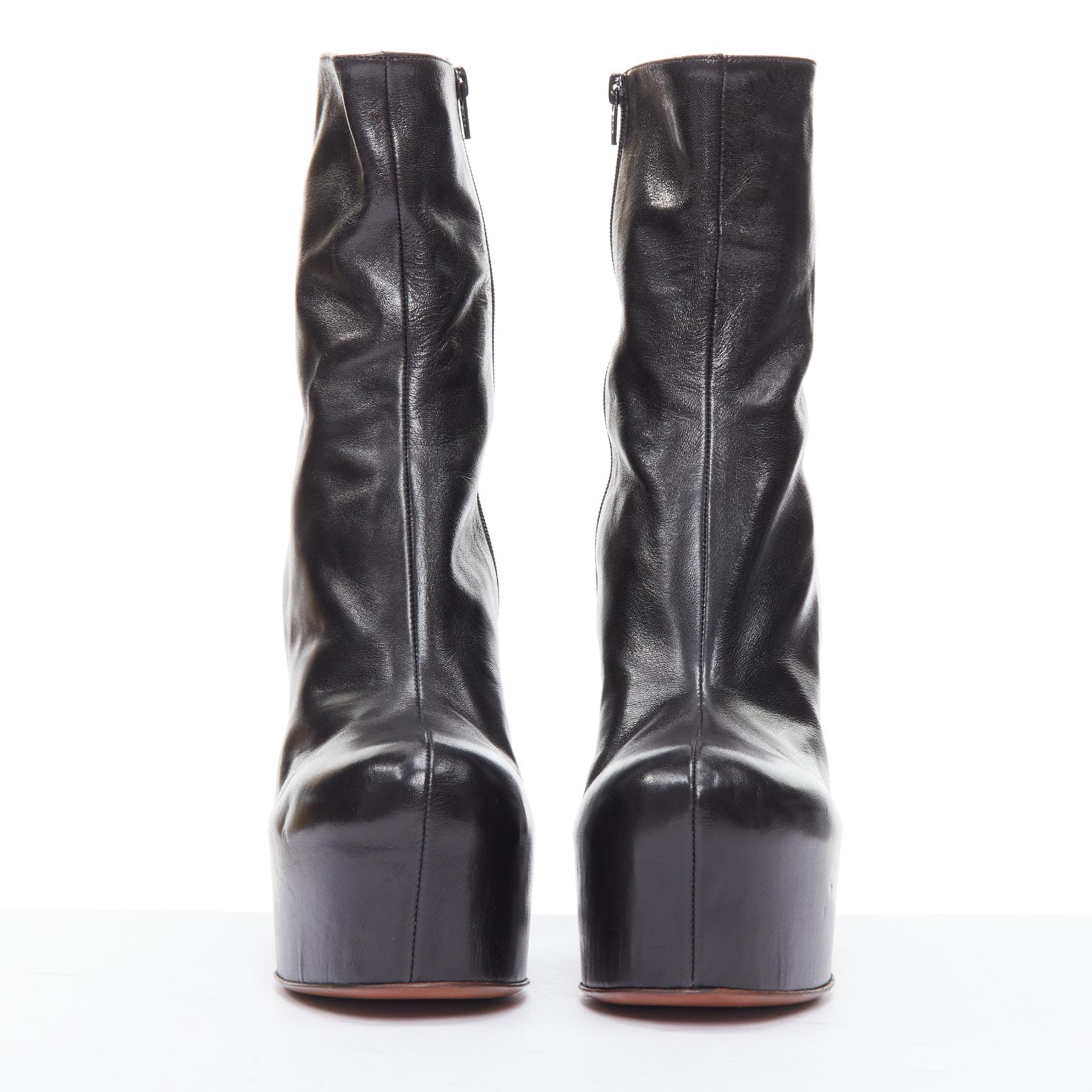 VETEMENTS botines con plataforma y tacón cilíndrico negro EU39 Taylor Swift Negro