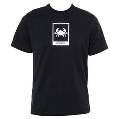 Vetements Black Cancer Zodiac Printed Cotton Roundneck T-Shirt M