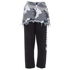 Vetements Black Cotton Camo Print Overlay Jogger Pants S