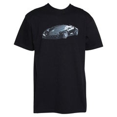 Vetements Black Cotton Car Print Crew Neck Oversized T Shirt S