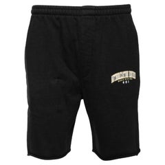 Vetements Black Cotton Printed Shorts M