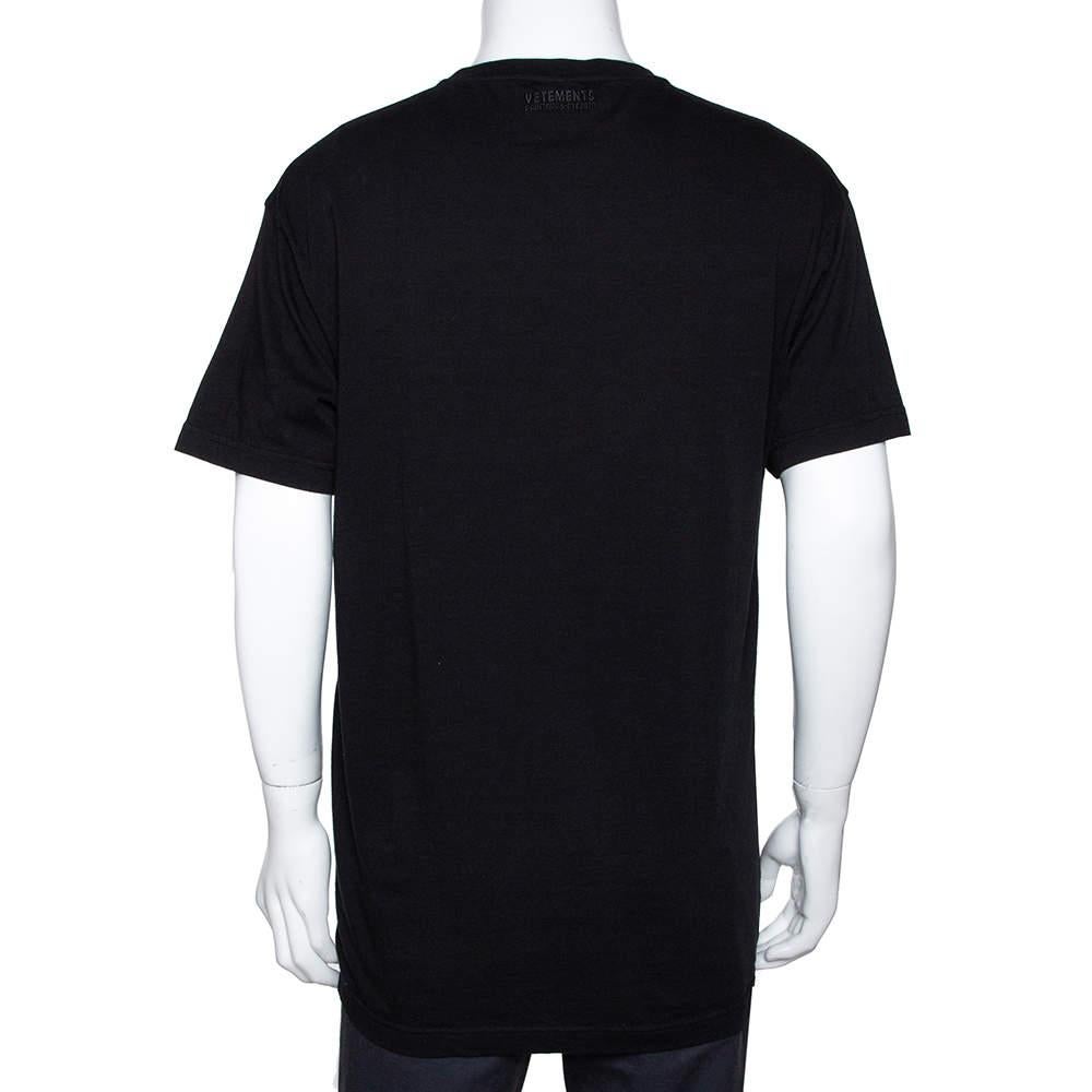 Vetements Black Cotton Rainbow Georgia Flag Print T Shirt S In Excellent Condition In Dubai, Al Qouz 2