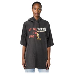 Vetements Black Graphic Print T-Shirt Hoodie Size S