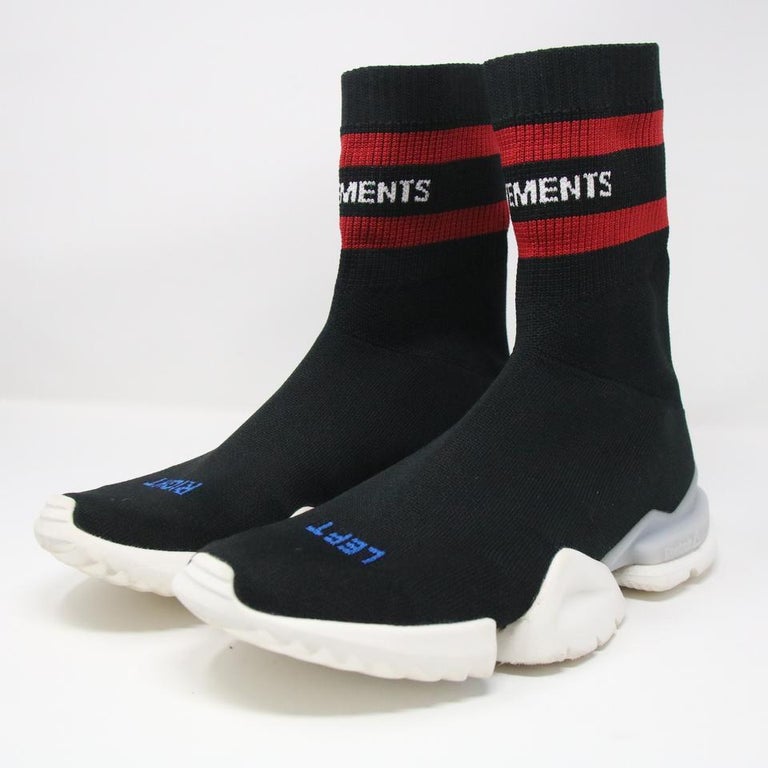 Vetements Black Reebok Socks Extremely Rare Men Mens Sneakers For Sale at  1stDibs | vetements socks, vetements ballet flats sale, vetements socks mens