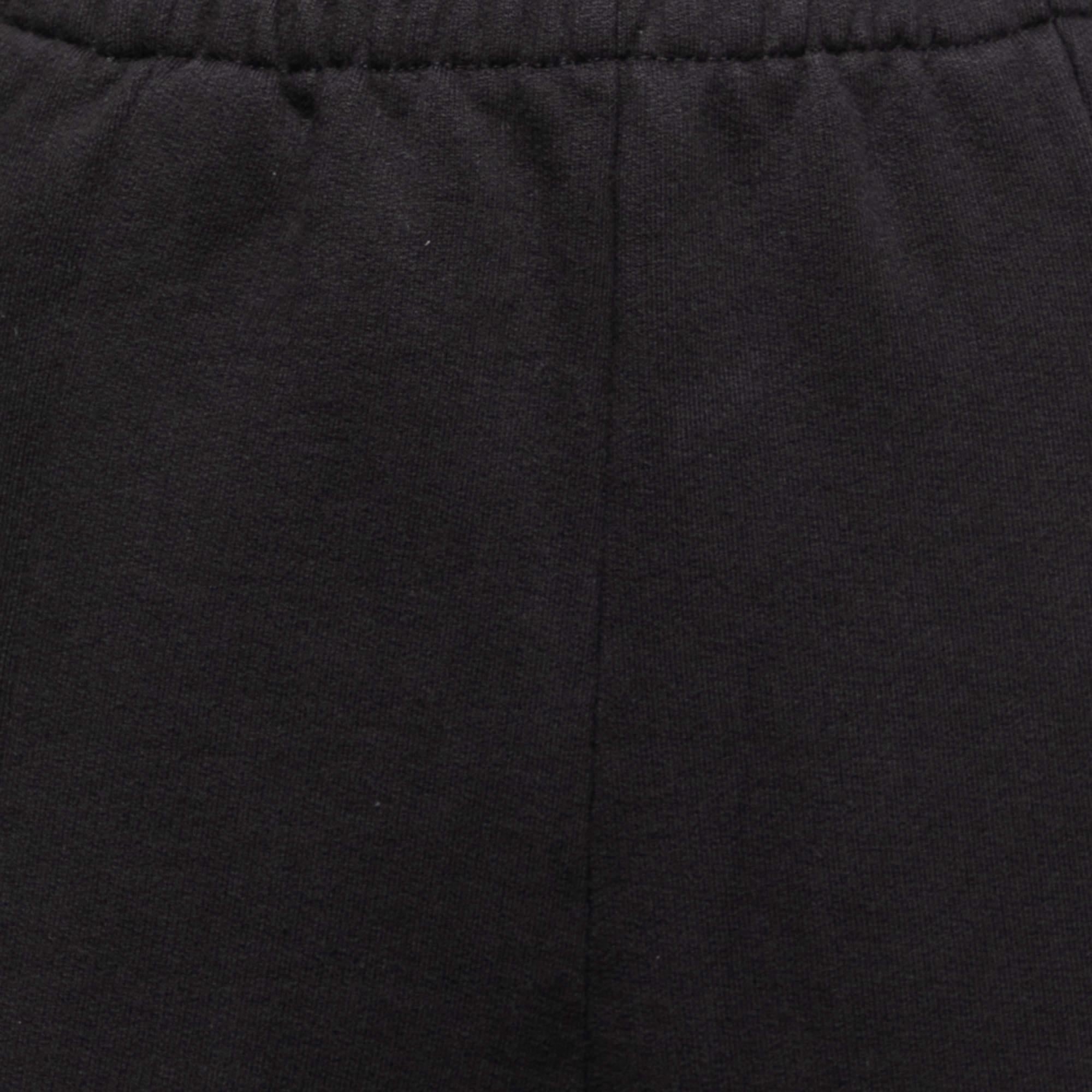 Vetements Black Rib Knit Elasticized Waist Trousers M In Good Condition For Sale In Dubai, Al Qouz 2