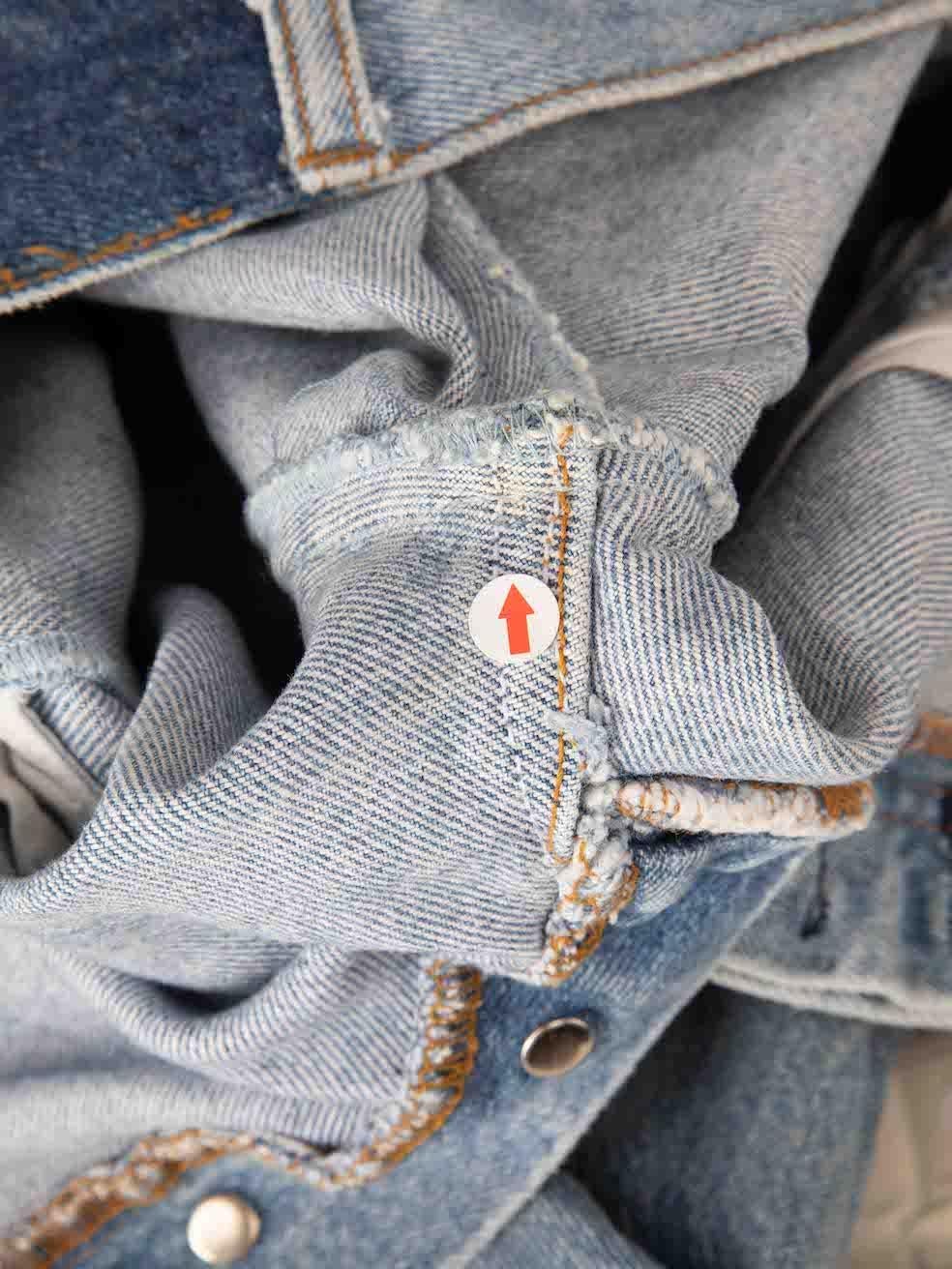 Gray Vetements Blue Denim Deconstructed Jeans Size M