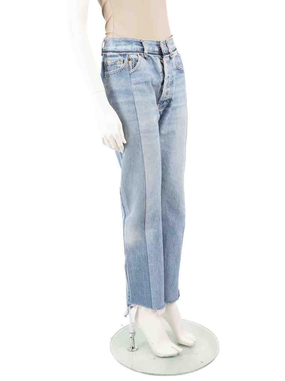 Vetements Blue Denim Deconstructed Jeans Size M 1