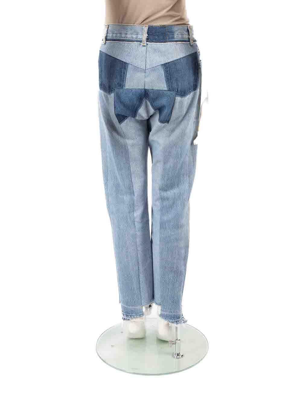 Vetements Blue Denim Deconstructed Jeans Size M 2