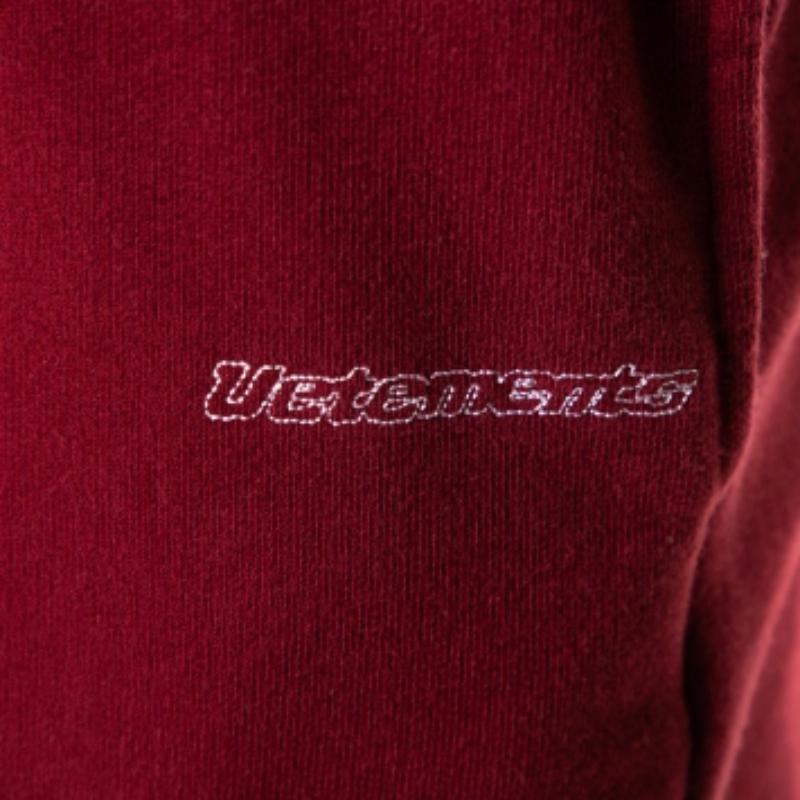 Vetements Pantaloni da pista in cotone rosso mattone con logo ricamato M. in vendita 1