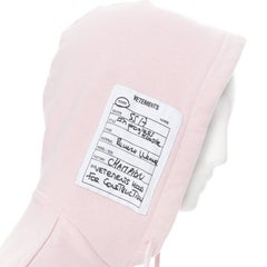 VETEMENTS CHAMPION 2017 pink cotton deconstructed cropped hoodie Kendall S