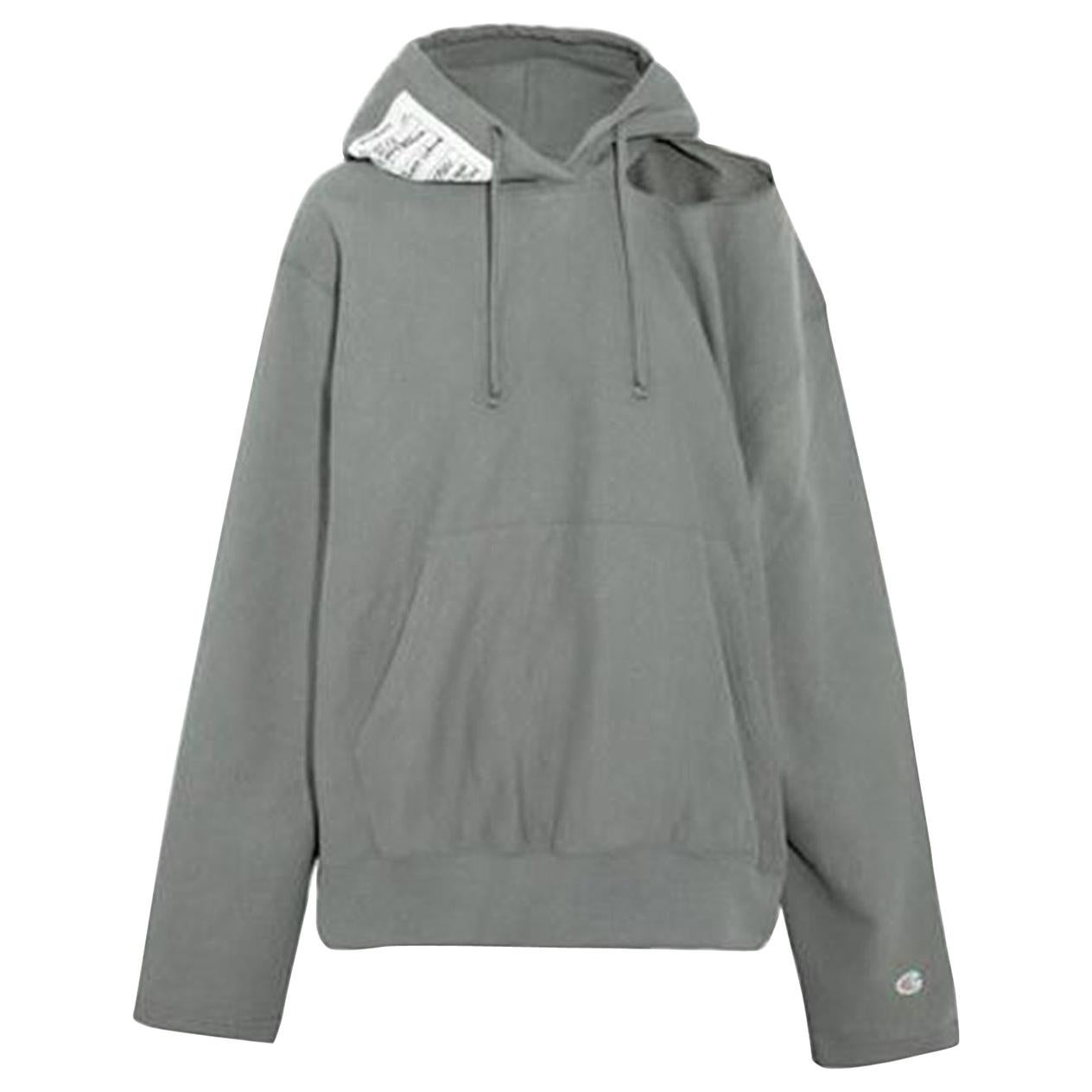 Vetements + Champion Cutout Cotton-Blend Jersey Hoodie