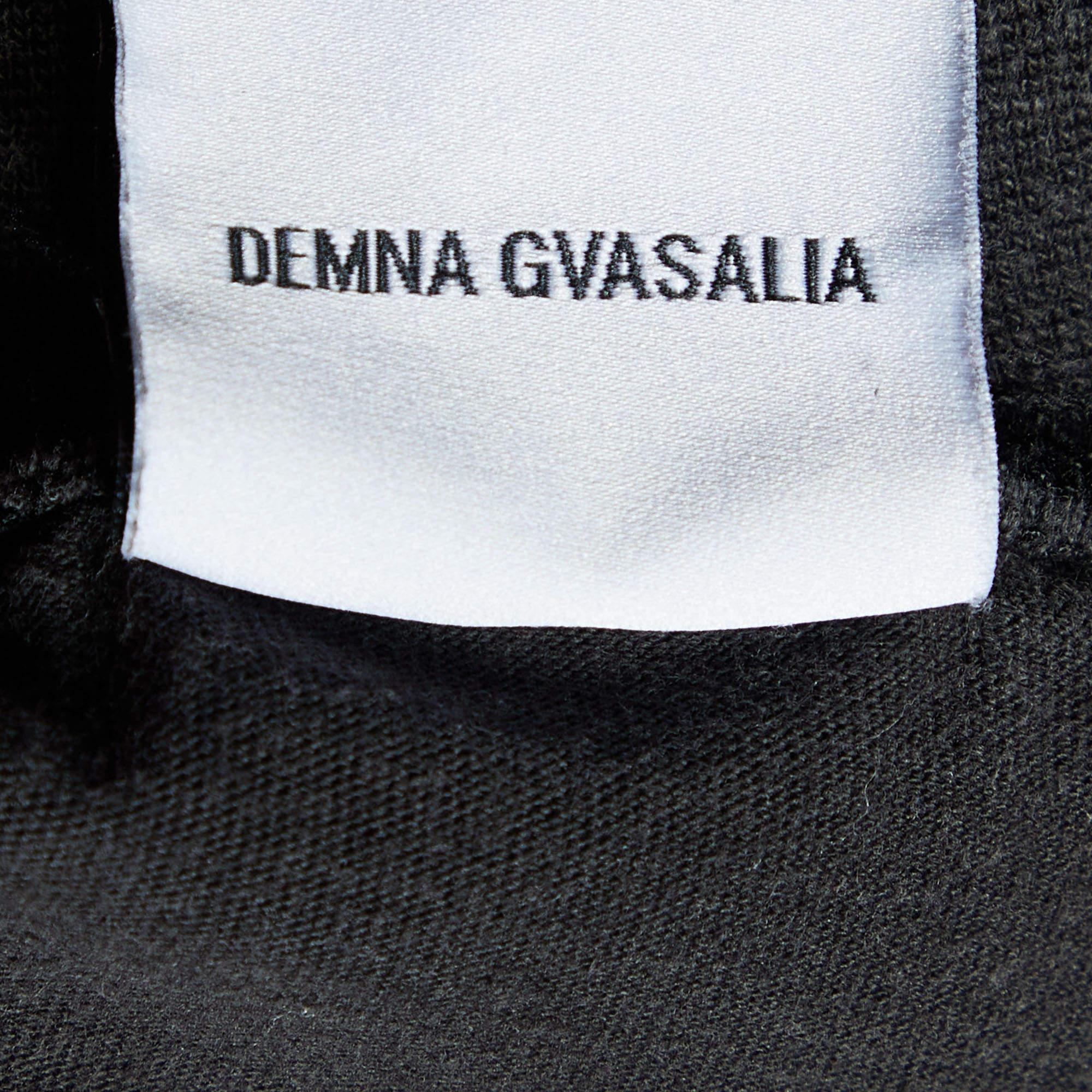 Vetements Charcoal Grey Staff Printed Cotton Knit T-Shirt S For Sale 1