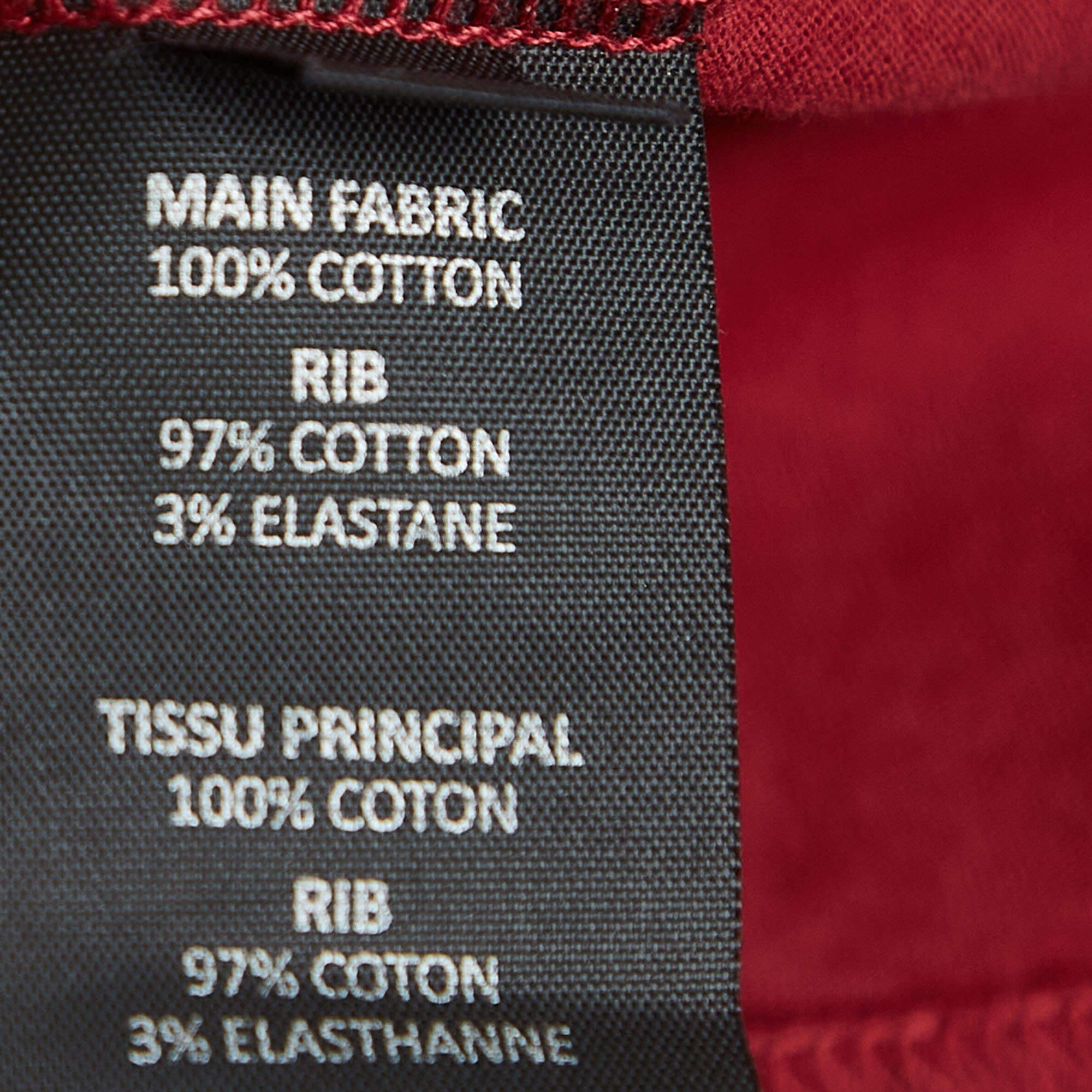  Vetements - T-shirt à demi-manches en coton imprimé rouge foncé XS Pour hommes 
