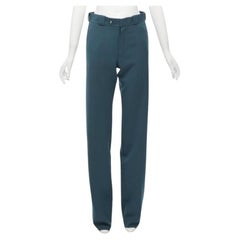 VETEMENTS Demna 2019 dark green cut out hole high waisted pants S