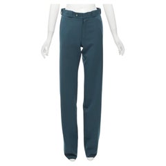 VETEMENTS Demna 2019 dark green cut out hole high waisted pants S