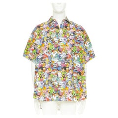 VETEMENTS DEMNA 2020 Camisa Allover Monster Camisa oversize estampado multicolor S