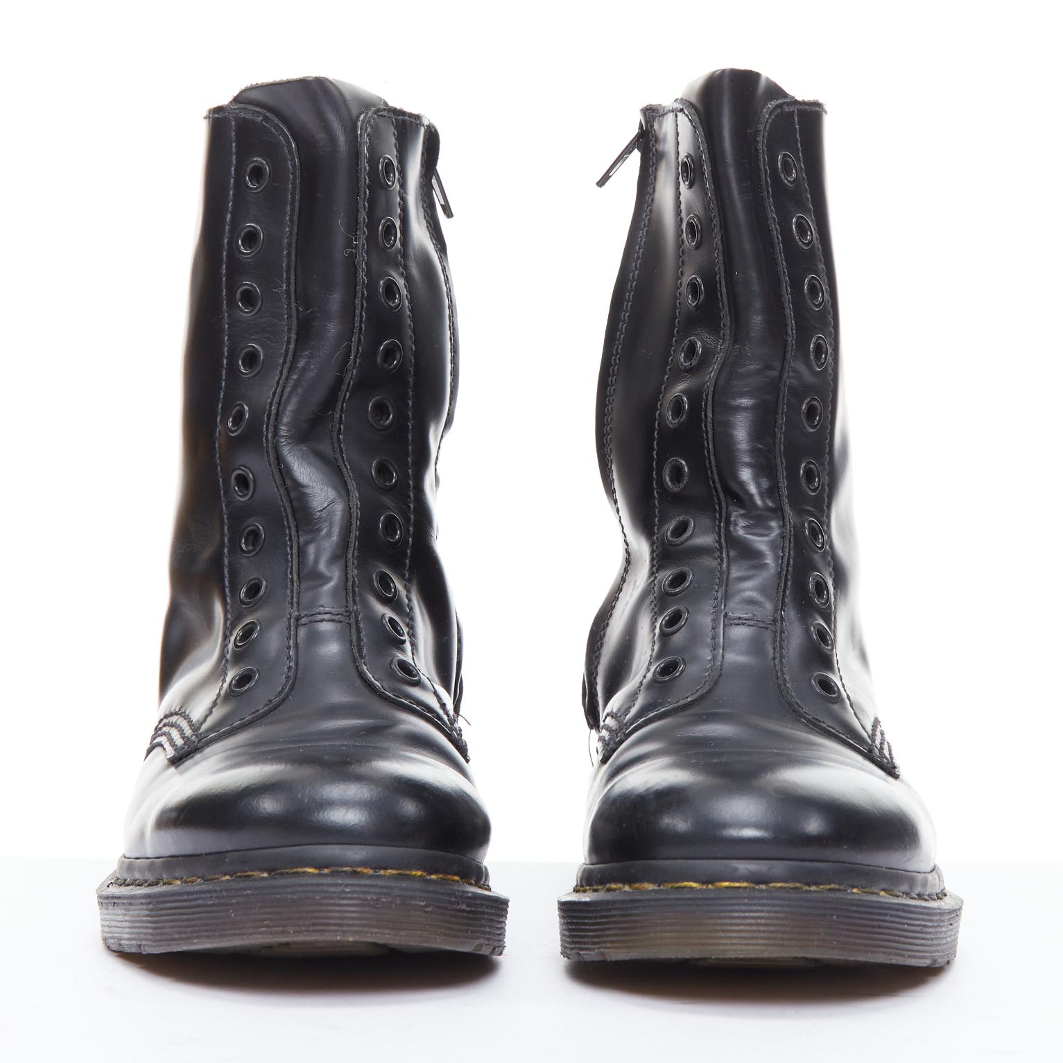 Women's VETEMENTS DR MARTENS 2017 Border Line 1490 leather laceless combat boots EU38