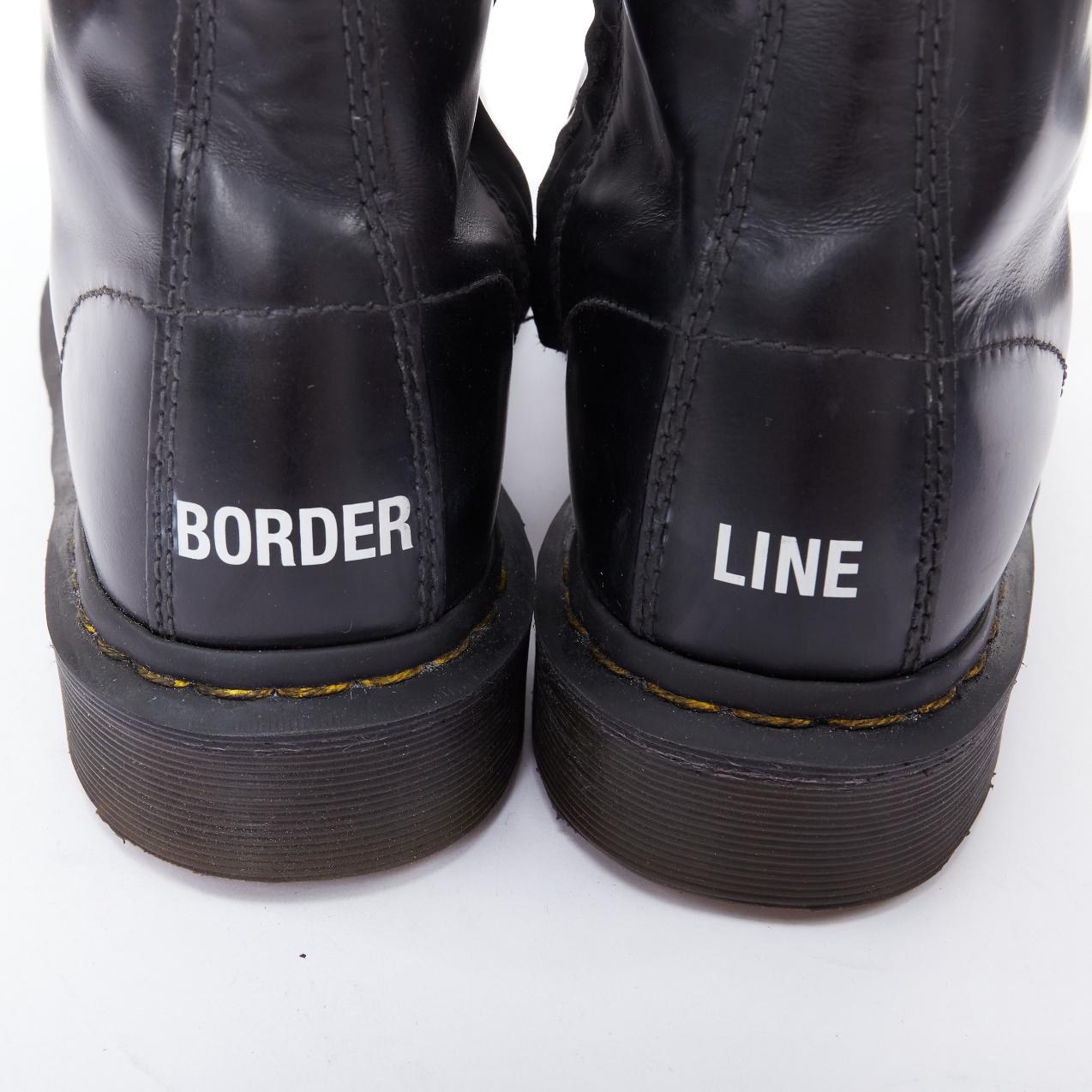 VETEMENTS DR MARTENS 2017 Border Line 1490 leather laceless combat boots EU38 5