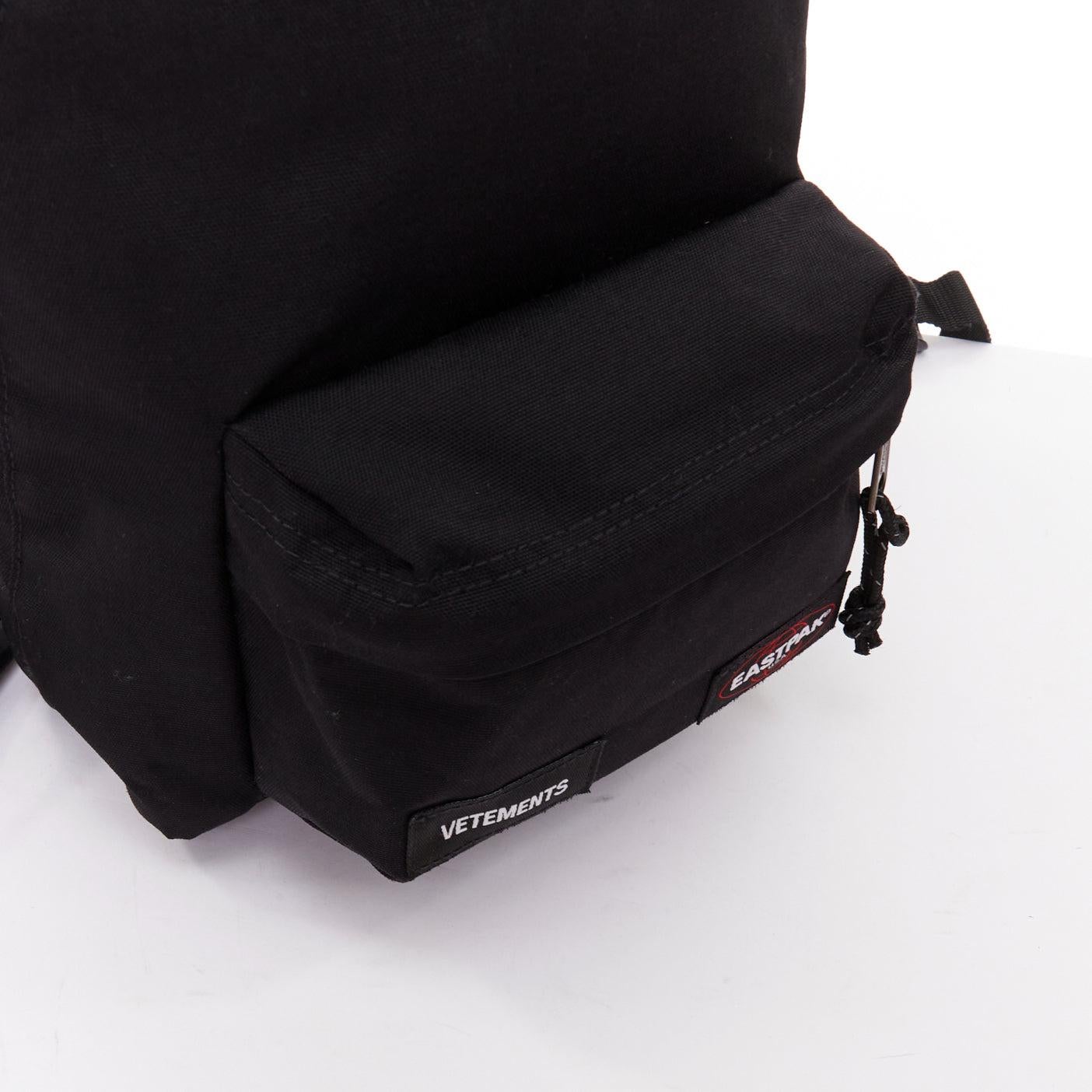 VETEMENTS EASTPAK 2017 sac à dos mini-sac à bandoulière avec logos noirs en vente 3