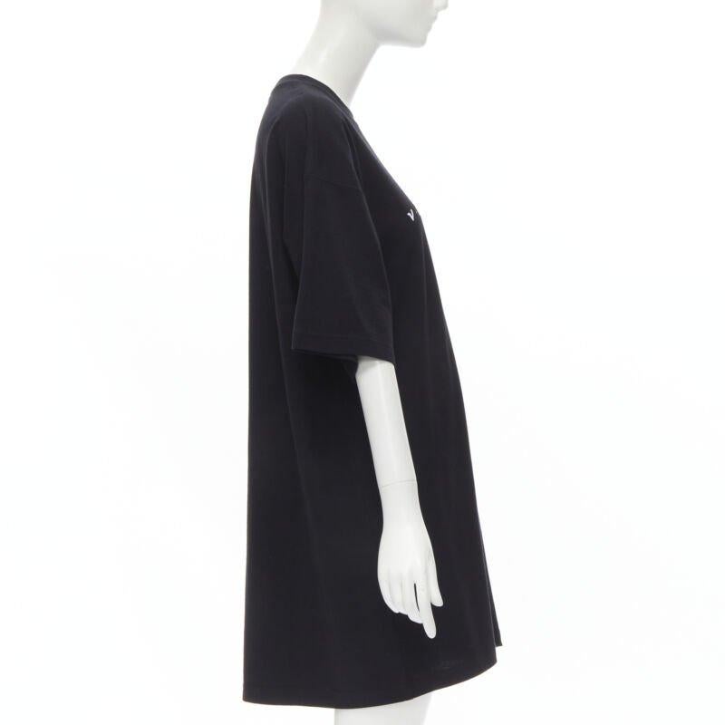 Women's VETEMENTS Friends logo embroidered Limited Edition black cotton long tshirt  XS For Sale