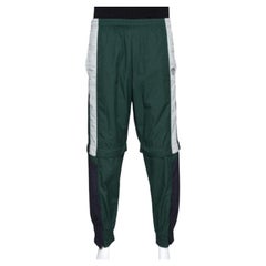 Vetements Green & Black Convertible Zip Off Track Pants XS