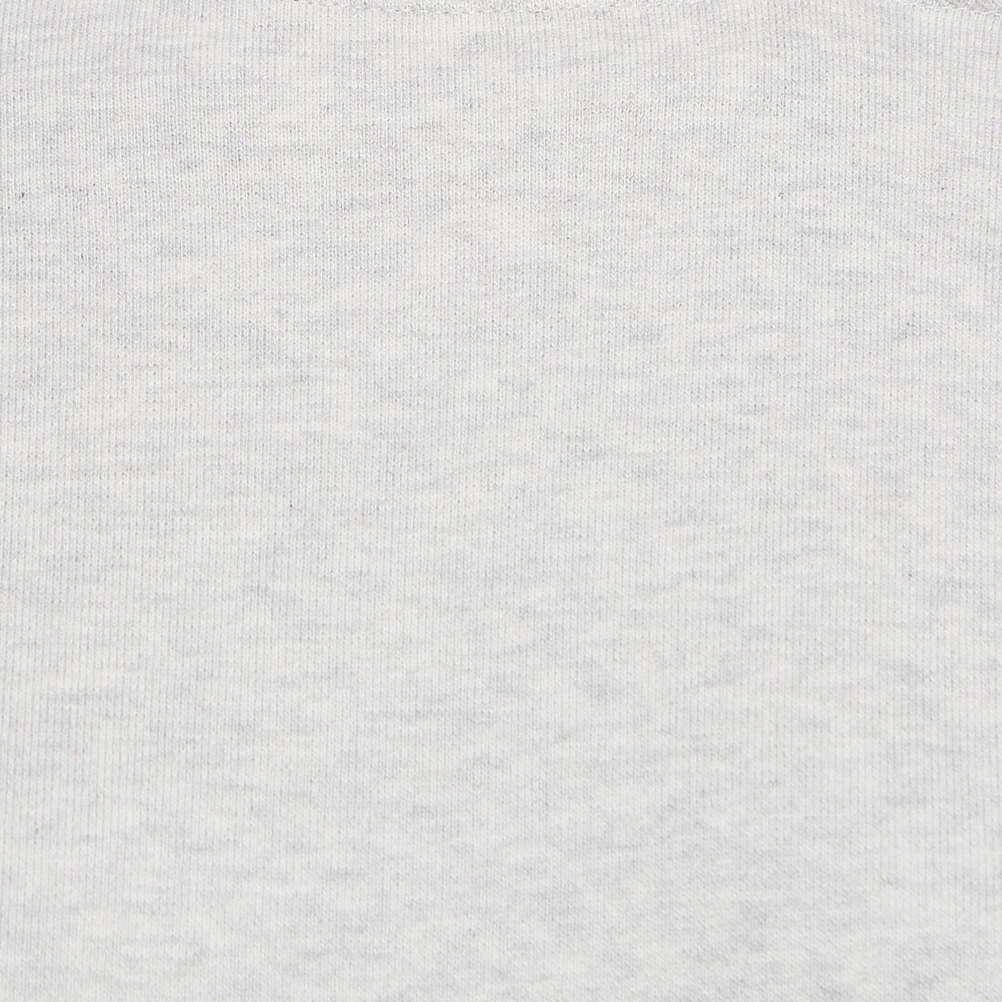 Vetements Graues offenes Sweatshirt aus Baumwollstrick mit offenen Schultern XS im Zustand „Neu“ im Angebot in Dubai, Al Qouz 2