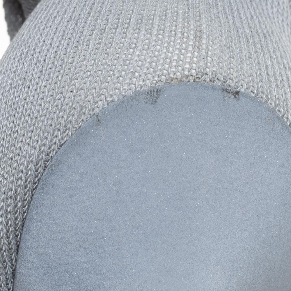 Vetements Grigio Tessuto elasticizzato riflettente Stivali alti alla coscia Taglia 38 4