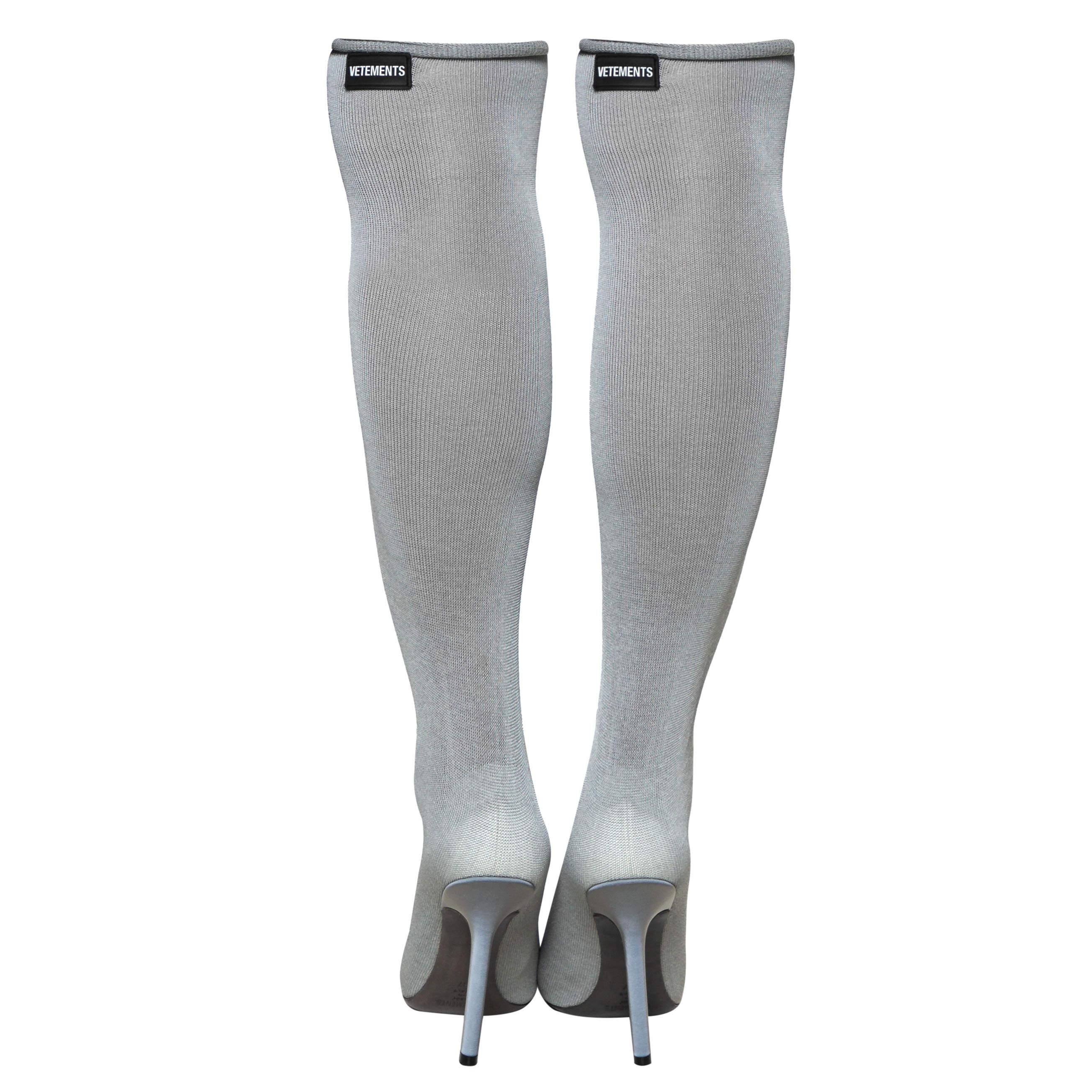 thigh high reflective boots