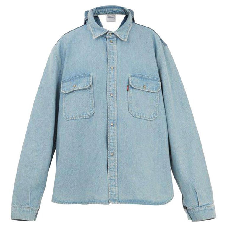 Vetements + Levi&#39;s Double-Back Reworked Denim Jacket For Sale at 1stdibs