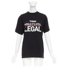VETEMENTS Limited Edition Global Intelligence Menschenrechte RECHTLICHES T-Shirt XS