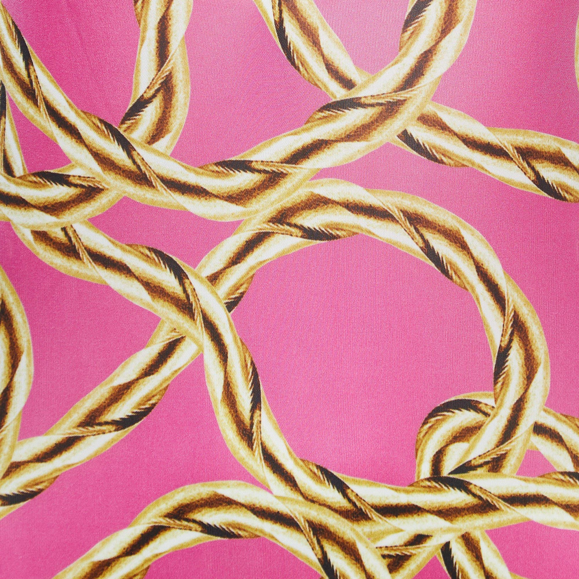 Vetements Multicolor Chain Print Jersey Strappy Long Dress L In Good Condition For Sale In Dubai, Al Qouz 2