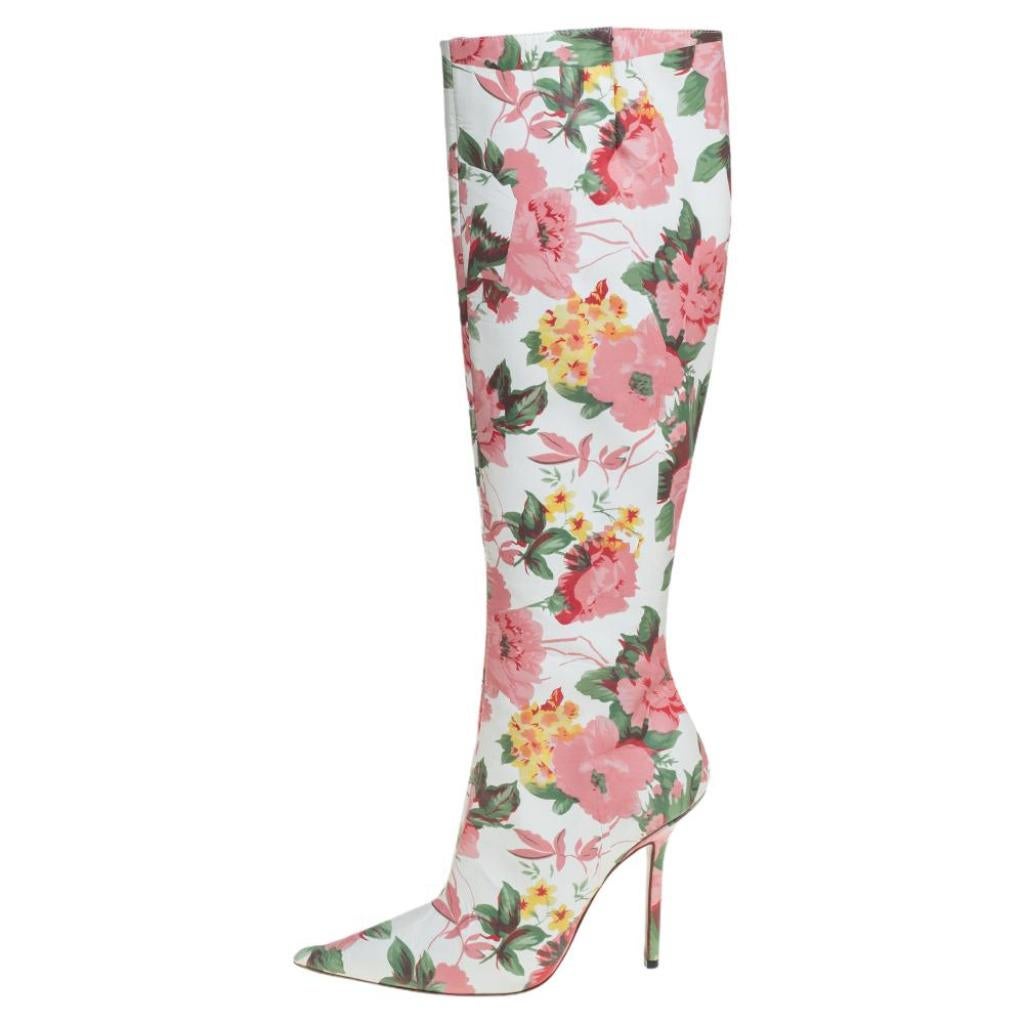 If you're looking to add a pair of over-the-knee boots to your collection, it should be this from Vetements. The multicolor boots are crafted from floral-printed patent leather into a chic silhouette. They bring pointed toes, leather-lined insoles,