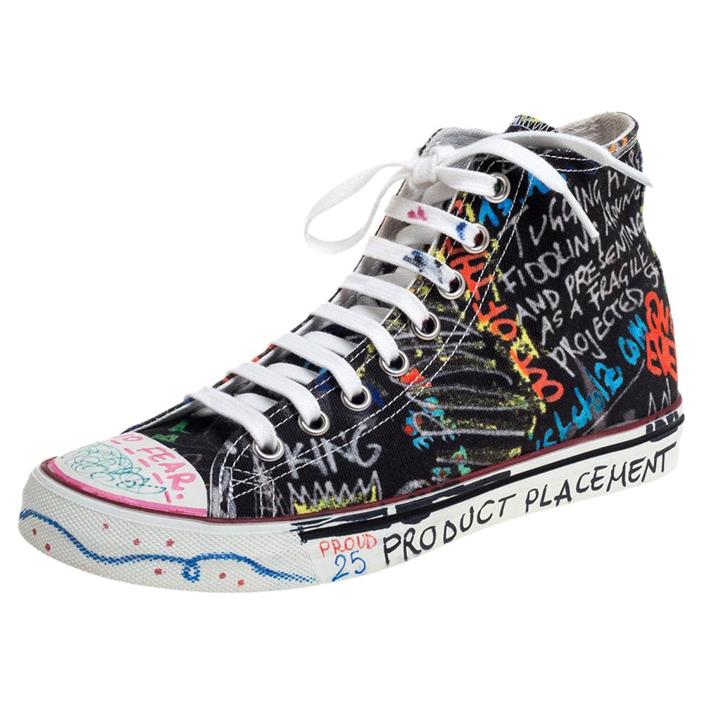 Vetements Multicolor Top High Graffiti Sneakers Size 39