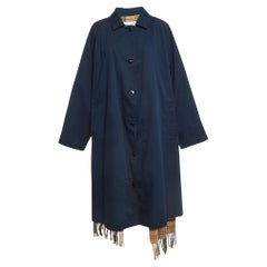 Vetements Trench-coat en gabardine bleu marine XS