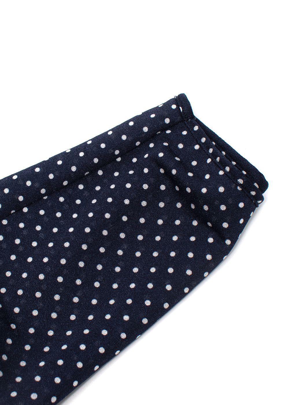 Vetements Navy Polka Dot Multi Fabric Wrap Dress - US 8 For Sale 1