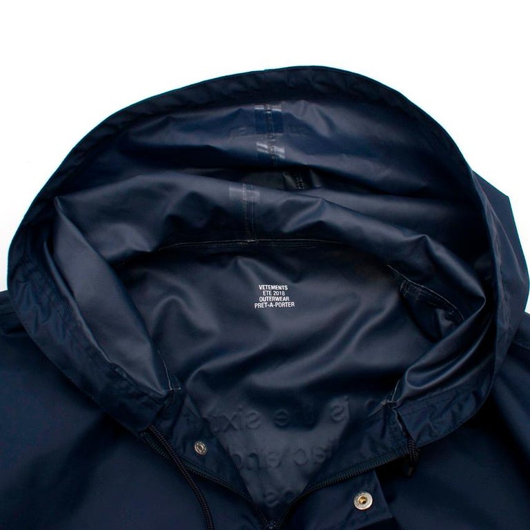 Vetements Navy 'Virgo' Horoscope Raincoat ONE SIZE