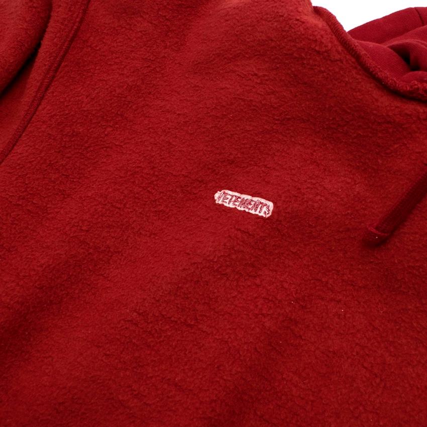 Women's Vetements Red Inside-Out Logo Hoodie - Size M For Sale